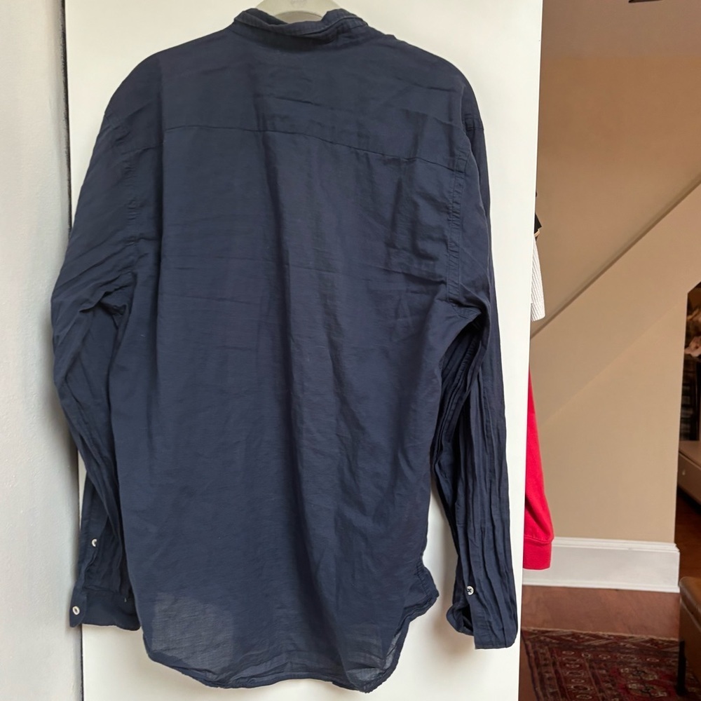 Zara Men's Navy Button Up - Picture 4 of 4